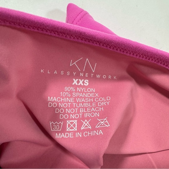 New Klassy Network V Neck Strappy Brami Tank Pink - Picture 3 of 6